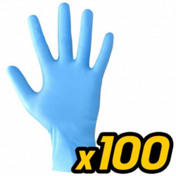 GUANTI NITRILE BLU S 100PZ